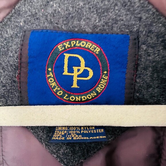 Vintage DP Explorer Wool Blend Gray Blazer Long Sleeve Metal Button Jacket XL - Picture 7 of 8